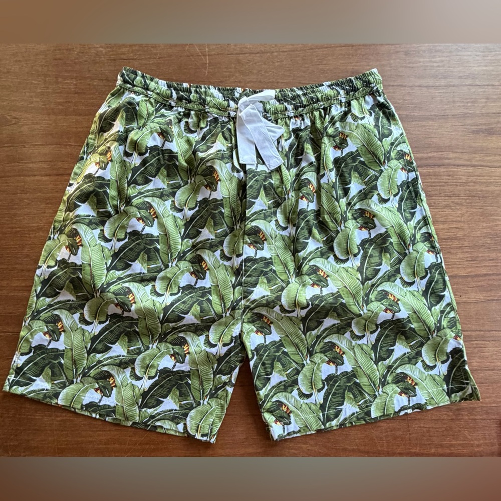 Sant & Abel Banana Leaf Cotton Pajama Shorts | Resort Lounge | Size M NEW